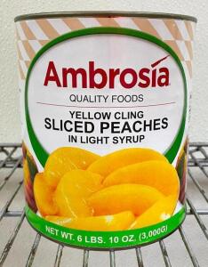 (5) AMBROSIA YELLOW CLING SLICED PEACHES