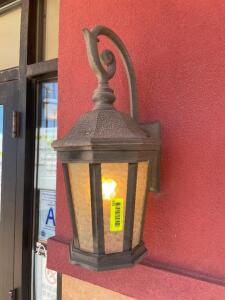 (2) OUTDOOR SCONCE LANTERNS.