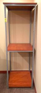 3-TIER METAL FRAMED SHELVING UNIT