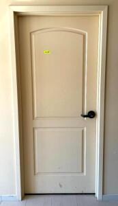 36" X 84" SOLID WOODEN DOOR W/ HARDWARE