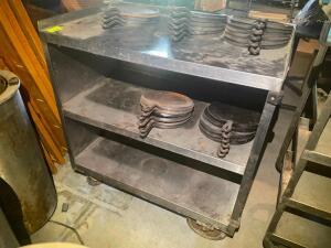 36" THREE TIER STAINLESS UTILITY CART