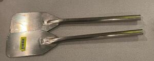 (2) SHORT HANDLE STAINLESS KETTLE STIRRERS