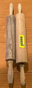 (2) WOODEN ROLLING PINS