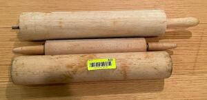 (3) ASSORTED ROLLING PINS