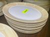 (12) 13" CHINA PLATTERS W/ TAN TRIM