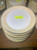 (12) 13" CHINA PLATTERS W/ TAN TRIM - 2