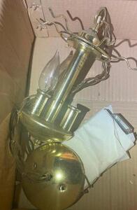 (6) BRASS COLORED WALL SCONCES