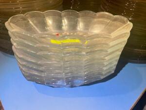 (6) 10" GLASS PLATTERS / BOWLS