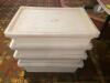 (4) 13 GALLON PLASTIC CONTAINERS W/ LIDS