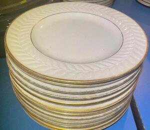 (36) 8.5" CHINA PLATES W/ CASCADE PATTERN