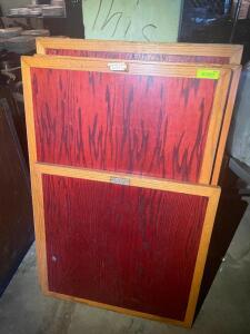 (4) ASSORTED "RED ROBIN" WOODEN TABLE TOPS