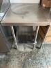 30" X 24" ALL STAINLESS TABLE W/ UNDER SHELF. - 4