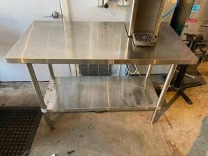 48" X 24" ALL STAINLESS TABLE