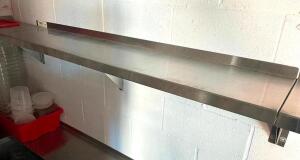 60" X 12" STAINLESS WALL SHELF