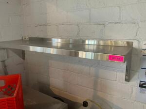 48" X 12" STAINLESS WALL SHELF