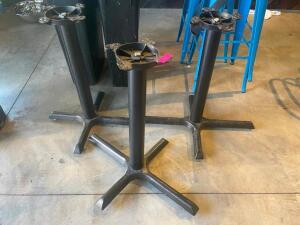 (3) HEAVY DUTY METAL TABLE BASES