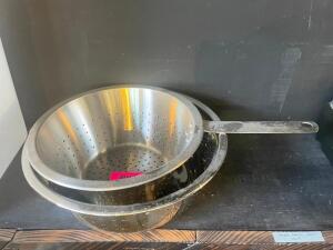 (2) STAINLESS COLANDERS