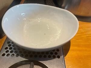 (10) 9" CERAMIC BOWLS - LIGHT BLUE AND WHITE