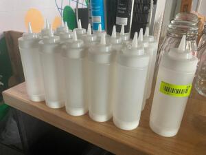 (15) PLASTIC SQUEEZE BOTTLES WITH LIDS