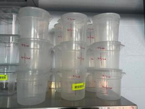 (18) 1 QT PLASTIC CONTAINERS W/ LIDS