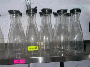 (10) 1 LITER PLASTIC JUICE / WATER DECANTERS.