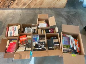 (7) BOXES OF BOOKS