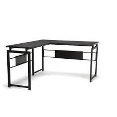 DESCRIPTION: (1) L SHAPED DESK WITH METAL LEGS BRAND/MODEL: OFM ESSENTIALS #ESS-1020 INFORMATION: ESPRESSO RETAIL$: $160.25 EA QTY: 1