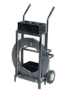 DESCRIPTION: (1) SPECIALTY STRAPPING CART BRAND/MODEL: PARTNERS BRAND #SC56 INFORMATION: BLACK RETAIL$: $1049.32 EA SIZE: FITS UP TO 3 COILS OF 1-1/4"