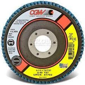 DESCRIPTION: (2) BOXES OF (10) FLAP DISC BRAND/MODEL: CGW ABRASIVES #41762 INFORMATION: ZIRCONIA RETAIL$: $42.53 PER BOX SIZE: 4-1/2X7/8 QTY: 2