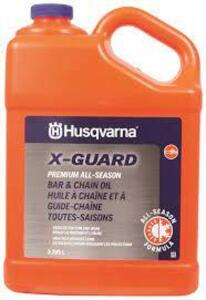 DESCRIPTION: (1) X-GUARD PREMIUM ALL SEASON BAR AND CHAIN OIL BRAND/MODEL: HUSQVARNA INFORMATION: GRAY RETAIL$: $8.49 EA SIZE: 1 QT QTY: 1