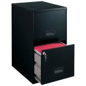 DESCRIPTION: (1) 2 DRAWER ORGANIZER FILE CABINET BRAND/MODEL: SPACE SOLUTIONS INFORMATION: BLACK RETAIL$: 70 QTY: 1