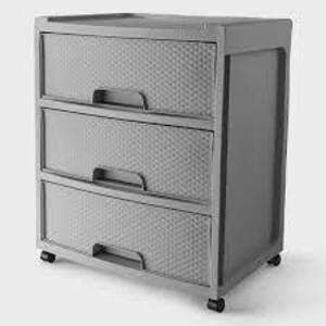 DESCRIPTION: (1) WIDE DIAMOND STORAGE CART BRAND/MODEL: MAINSTAYS INFORMATION: SILVER RETAIL$: $28.98 EA SIZE: 19X14 QTY: 1