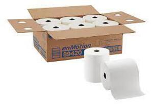 DESCRIPTION: (1) CASE OF (6) PAPER TOWEL ROLLS BRAND/MODEL: ENMOTION #89420 RETAIL$: 100 QTY: 1