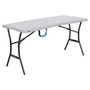 DESCRIPTION: (1) FOLDING CAMPING OUTDOOR TABLE BRAND/MODEL: LIFETIME INFORMATION: GRAY RETAIL$: $50.00 EA QTY: 1