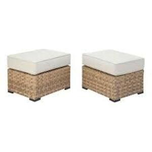 DESCRIPTION: (1) CASE OF (2) ALL WEATHER WICKER OUTDOOR OTTOMANS BRAND/MODEL: BETTER HOMES AND GARDENS INFORMATION: WHITE RETAIL$: $175.00 EA QTY: 1