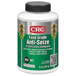 DESCRIPTION: (6) FOOD GRADE ANTI SEIZE BRAND/MODEL: CRC #4JB57 RETAIL$: $35.38 EA SIZE: 8 OZ QTY: 6