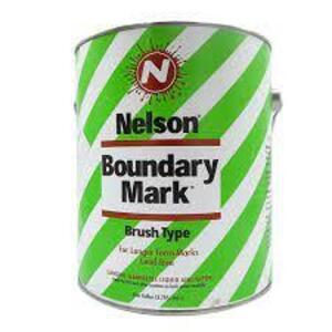 DESCRIPTION: (2) BOUNDARY MARKING PAINT BRAND/MODEL: NELSON #3TWP7 INFORMATION: RED RETAIL$: $58.08 EA SIZE: 1 GALLON QTY: 2