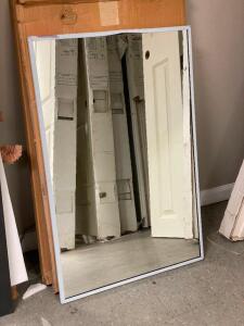 36" THIN-FRAMED WALL MOUNTED MIRROR