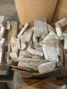 LARGE CONTAINER OF ASSORTED EXTERIOR ACCENT STONE