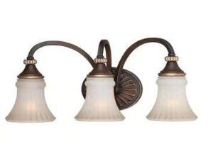 REIMS 3-LIGHT BERRE WALNUT VANITY FIXTURE