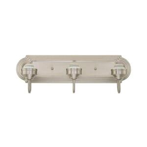 3-LIGHT BRUSHED NICKEL WALL FIXTURE