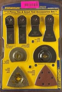 9 PIECE TILE AND GROUT TOOL ACCESSORIES SET