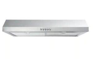 30 IN. W CONVERTIBLE UNDER CABINET RANGE HOOD WITH CHARCOAL FILTER IN STAINLESS STEEL