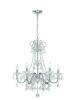 CANTERBURY PARK 6-LIGHT CHROME CRYSTAL CHANDELIER