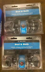 (2) - BED AND BATH INTERIOR DOOR KNOB SETS