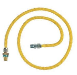 1/2 IN. MIP X 1/2 IN. MIP X 60 IN. GAS CONNECTOR (1/2 IN. OD) W/SAFETY+PLUS2 THERMAL EXCESS FLOW VALVE (53,200 BTU)