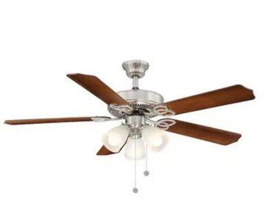 BROOKHURST 52 IN. LED INDOOR BRUSHED NICKEL CEILING FAN