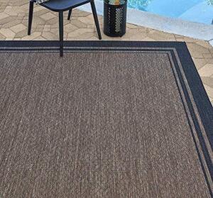 COASTAL TROPICAL CARPET OUTDOOR PATIO RUG, 8X10