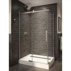 CLASSIC 36 IN. W FRAMELESS 1-PIECE DIRECT-TO-STUD CORNER SHOWER GLASS PANE