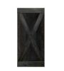 36 IN. X 84 IN. DISTRESSED X SERIES CHARCOAL BLACK SOLID KNOTTY PINE WOOD INTERIOR SLIDING BARN DOOR SLAB